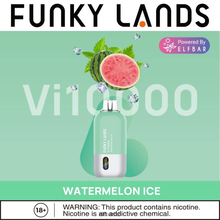ELFBAR Funky Lands Disposable Vape Vi10000 Puffs H2J2V6168 Watermelon Ice