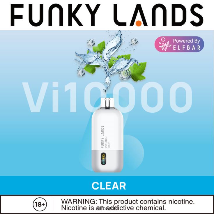ELFBAR Funky Lands Disposable Vape Vi10000 Puffs H2J2V6169 Clear